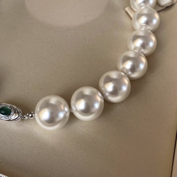 ✨ EXQUISITE BEAUTY! Super Large Australian White Pearl Choker - Picture 7 of 10